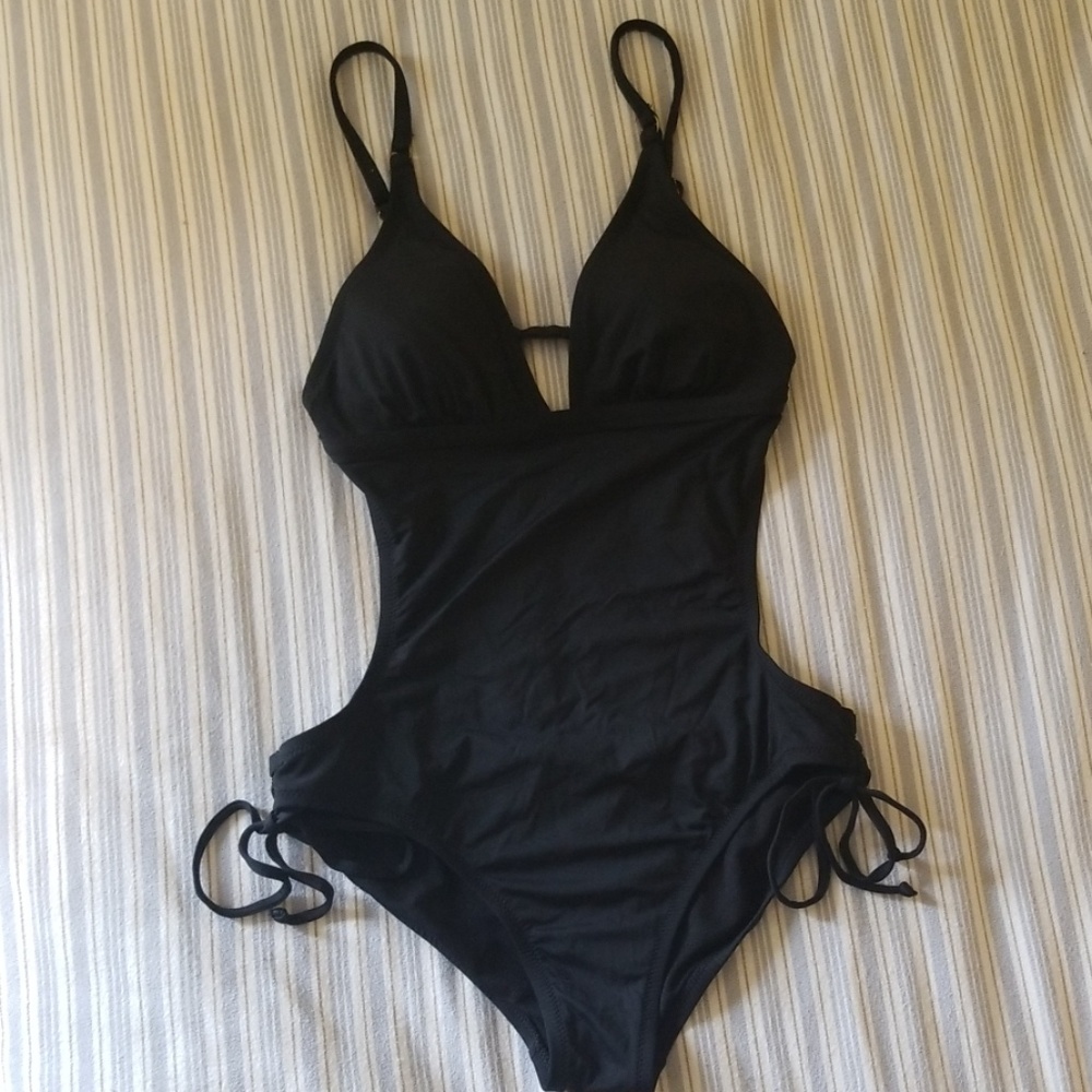 Black one piece swimsuit